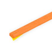 Schwammgummi - rot/orange, Stärke 12 mm (+/-1,5 mm), gerade Streifen, selbstklebend Gitternetz, L ca. 500 x B12 x H12 mm (Tol. +/-1,5 mm), ca. 129 Streifen per Platte ca. 1410 x 614 mm, Preis- und Liefereinheit per Platte -  25396