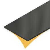 Neoprene CR - einseitig Haut, schwarz, 35-60 Shore 00, Stärke 15 mm, Format ca. 1000 x 500 mm, selbstklebend Papiervlies -  25994