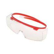 Schutzbrille Überbrille klar mit Schutzscheiben aus Polycarbonat, zur Abschirmung von umherfliegenden Partikeln entspricht EN 166 und EN 170 -  23634